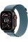Умные часы Apple Watch Ultra 3 LTE 49 мм (титановый корпус, черный/голубой, текстильный ремешок размера L)