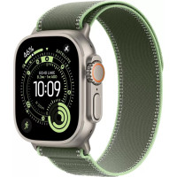 Умные часы Apple Watch Ultra 3 LTE 49 мм (титановый корпус, природный/зеленый, нейлоновый ремешок размера M/L)