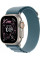 Умные часы Apple Watch Ultra 3 LTE 49 мм (титановый корпус, природный/голубой, текстильный ремешок размера L)