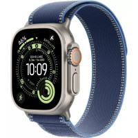 Умные часы Apple Watch Ultra 3 LTE 49 мм (титановый корпус, природный/синий, нейлоновый ремешок размера M/L)