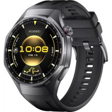 Умные часы Huawei Watch GT 6 Pro 46 мм (черный, с черным силиконовым ремешком, международная версия)