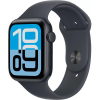Умные часы Apple Watch SE 3 LTE 44 мм (алюминиевый корпус, полуночный/полуночный, спортивный силиконовый ремешок S/M)