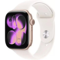Умные часы Apple Watch Series 11 46 мм (алюминиевый корпус, розовое золото/легкие румяна, спортивный силиконовый ремешок S/M)