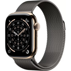 Умные часы Apple Watch Series 11 LTE 42 мм (титановый корпус, золотистый/сланец, миланская петля)