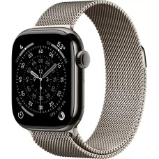 Умные часы Apple Watch Series 11 LTE 46 мм (титановый корпус, сланец/природный, миланская петля)