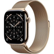 Умные часы Apple Watch Series 11 LTE 46 мм (титановый корпус, золотистый/золотистый, миланская петля)