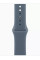 Умные часы Apple Watch Series 11 42 мм (алюминиевый корпус, серебристый/синий, спортивный силиконовый ремешок)