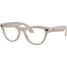 Умные очки Ray-Ban Meta Skyler RW4010 (серый глянцевый/прозрачный/синий)