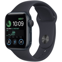 Смарт-часы Apple Watch SE 2 44 мм (алюминиевый корпус, темно-серый/темно-серый, силиконовый ремешок)