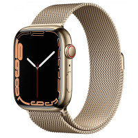 Смарт-часы Apple Watch Series 7 LTE 45mm stainless steel золотистый