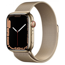 Смарт-часы Apple Watch Series 7 LTE 45mm stainless steel золотистый