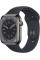 Смарт-часы Apple Watch Series 8 LTE 45 мм (корпус из стали, темно-серый/темно-серый, силиконовый ремешок)