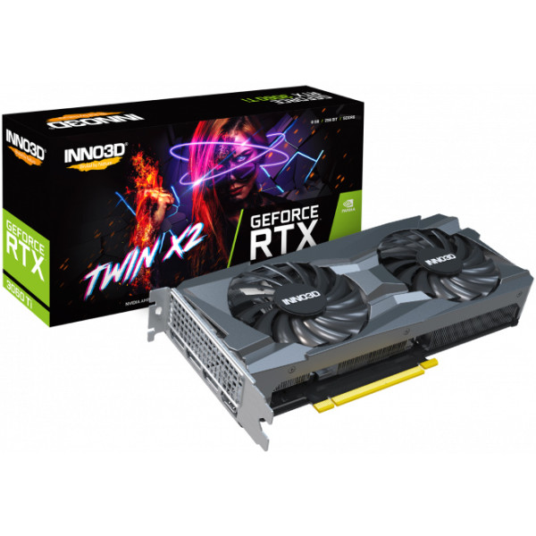 Видеокарта Inno3D GeForce RTX 3060 Ti Twin X2 LHR 8GB GDDR6 N306T2-08D6-119032DH
