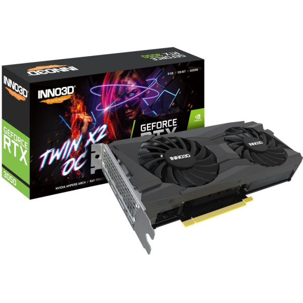 Видеокарта Inno3D RTX 3050 TWIN X2 OC (N30502-08D6X-11902130)
