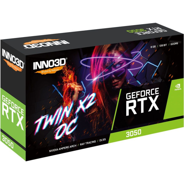Видеокарта Inno3D RTX 3050 TWIN X2 OC (N30502-08D6X-11902130)