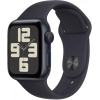 Apple Watch SE 2023 40 мм (алюминиевый корпус, полуночный/полуночный, спортивный силиконовый ремешок)