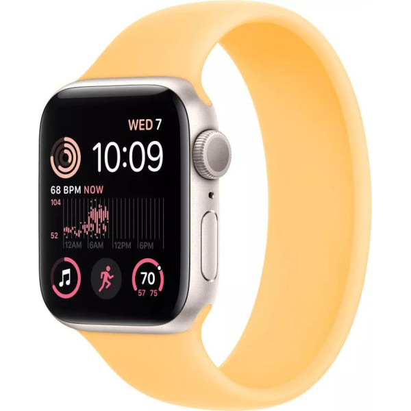 Умные часы Apple Watch SE 2 40 мм (алюминиевый корпус, звездный свет/солнечное сияние, силиконовый ремешок)