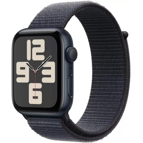 Умные часы Apple Watch SE 2 44 мм (алюминиевый корпус, полуночный/полуночный, нейлоновый ремешок)