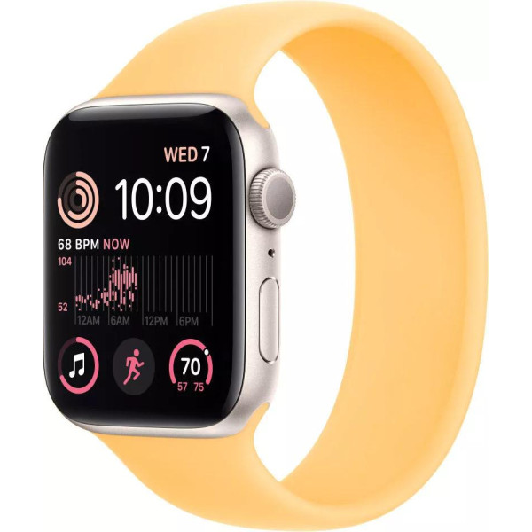 Умные часы Apple Watch SE 2 44 мм (алюминиевый корпус, звездный свет/солнечное сияние, силиконовый ремешок)