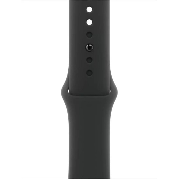 Умные часы Apple Watch Series 10 46 мм (алюминиевый корпус, черный/черный, спортивный силиконовый ремешок S/M)