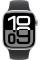 Умные часы Apple Watch Series 10 46 мм (алюминиевый корпус, серебристый/черный, спортивный силиконовый ремешок S/M)