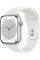 Умные часы Apple Watch Series 8 LTE 45 мм (алюминиевый корпус, серебристый/белый, спортивный силиконовый ремешок)