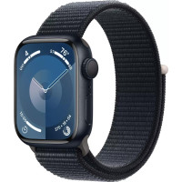 Умные часы Apple Watch Series 9 41 мм (алюминиевый корпус, полуночный/полуночный, спортивный нейлоновый ремешок)