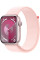 Умные часы Apple Watch Series 9 41 мм (алюминиевый корпус, розовый/розовый, спортивный нейлоновый ремешок)