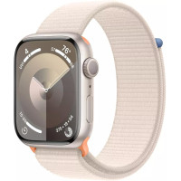Умные часы Apple Watch Series 9 41 мм (алюминиевый корпус, звездный свет/звездный свет, спортивный нейлоновый ремешок)