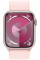 Умные часы Apple Watch Series 9 45 мм (алюминиевый корпус, розовый/розовый, спортивный нейлоновый ремешок)