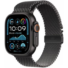 Умные часы Apple Watch Ultra 2 LTE 49 мм (титановый корпус, черный/черный, миланская петля L)