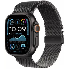 Умные часы Apple Watch Ultra 2 LTE 49 мм (титановый корпус, черный/черный, ремешок миланская петля размера S)