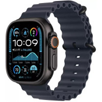 Умные часы Apple Watch Ultra 2 LTE 49 мм (титановый корпус, черный/темно-синий, ремешок из эластомера)