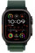 Умные часы Apple Watch Ultra 2 LTE 49 мм (титановый корпус, черный/темно-зеленый, текстильный ремешок размера S)