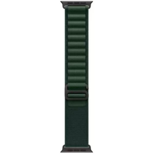 Умные часы Apple Watch Ultra 2 LTE 49 мм (титановый корпус, черный/темно-зеленый, текстильный ремешок размера S)