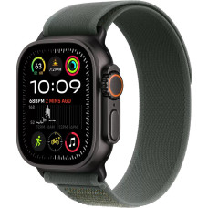 Умные часы Apple Watch Ultra 2 LTE 49 мм (титановый корпус, черный/зеленый, нейлоновый ремешок M/L)