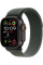 Умные часы Apple Watch Ultra 2 LTE 49 мм (титановый корпус, черный/зеленый, нейлоновый ремешок M/L)