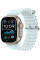 Умные часы Apple Watch Ultra 2 LTE 49 мм (титановый корпус, титановый/светло-голубой, ремешок из эластомера)