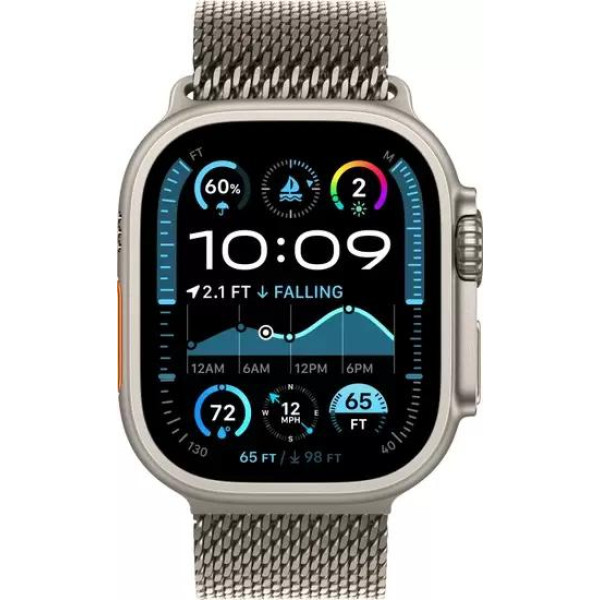 Умные часы Apple Watch Ultra 2 LTE 49 мм (титановый корпус, титановый/титановый, миланская петля M)