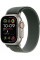 Умные часы Apple Watch Ultra 2 LTE 49 мм (титановый корпус, титановый/зеленый, нейлоновый ремешок M/L)