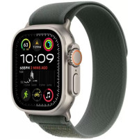 Умные часы Apple Watch Ultra 2 LTE 49 мм (титановый корпус, титановый/зеленый, нейлоновый ремешок S/M)