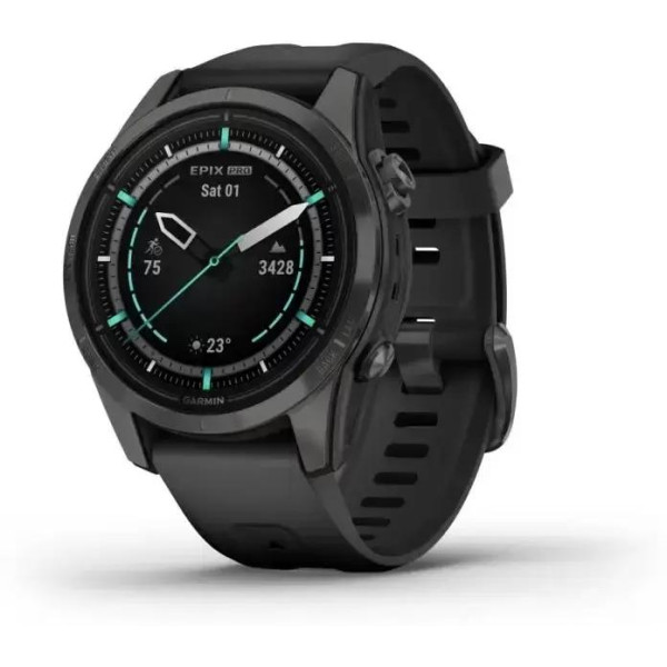 Умные часы Garmin Epix Pro Gen 2 Sapphire 42 мм (карбоново-серый титан/черный)