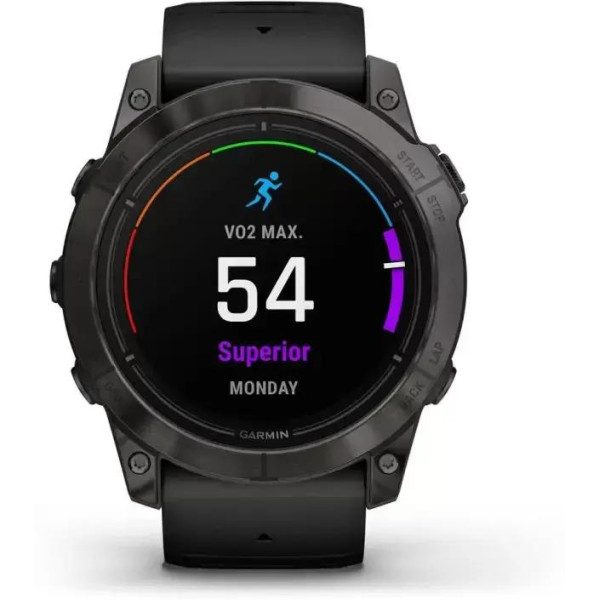 Умные часы Garmin Epix Pro Gen 2 Sapphire 47 мм (карбоново-серый титан/черный, с кожаным и силиконовым ремешками)