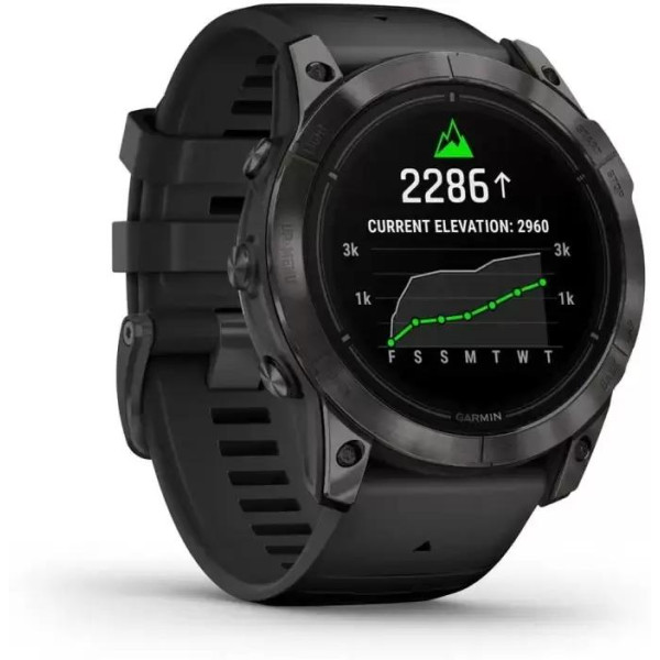 Умные часы Garmin Epix Pro Gen 2 Sapphire 47 мм (карбоново-серый титан/черный, с кожаным и силиконовым ремешками)