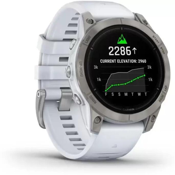 Умные часы Garmin Epix Pro Gen 2 Sapphire 47 мм (титан/белый камень)