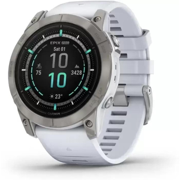 Умные часы Garmin Epix Pro Gen 2 Sapphire 51 мм (титан/белый камень)