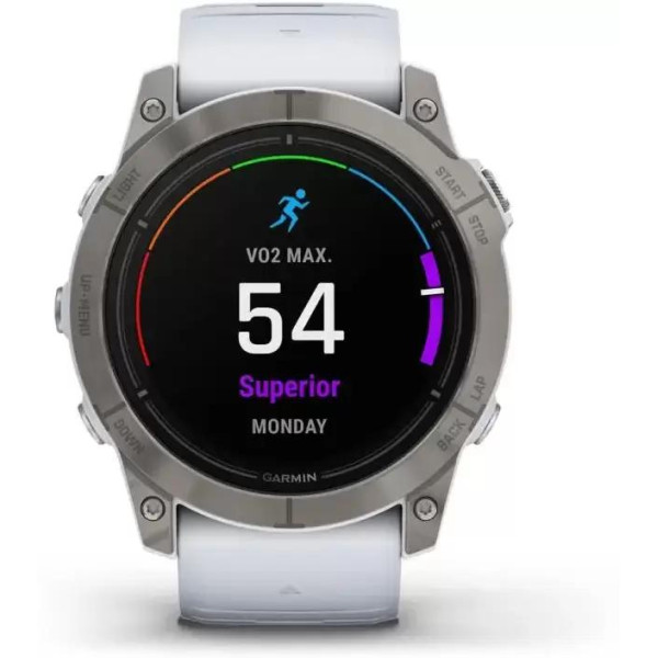 Умные часы Garmin Epix Pro Gen 2 Sapphire 51 мм (титан/белый камень)