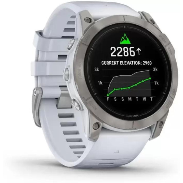 Умные часы Garmin Epix Pro Gen 2 Sapphire 51 мм (титан/белый камень)