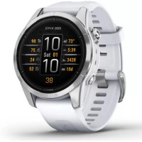 Умные часы Garmin Epix Pro Gen 2 Standard 42 мм (серебро/белый камень)