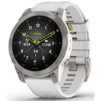 Умные часы Garmin Epix Sapphire Gen 2 (серебристый титан/белый)